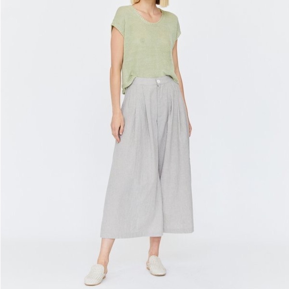 Esby stripe linen blend Nikita wide leg pant